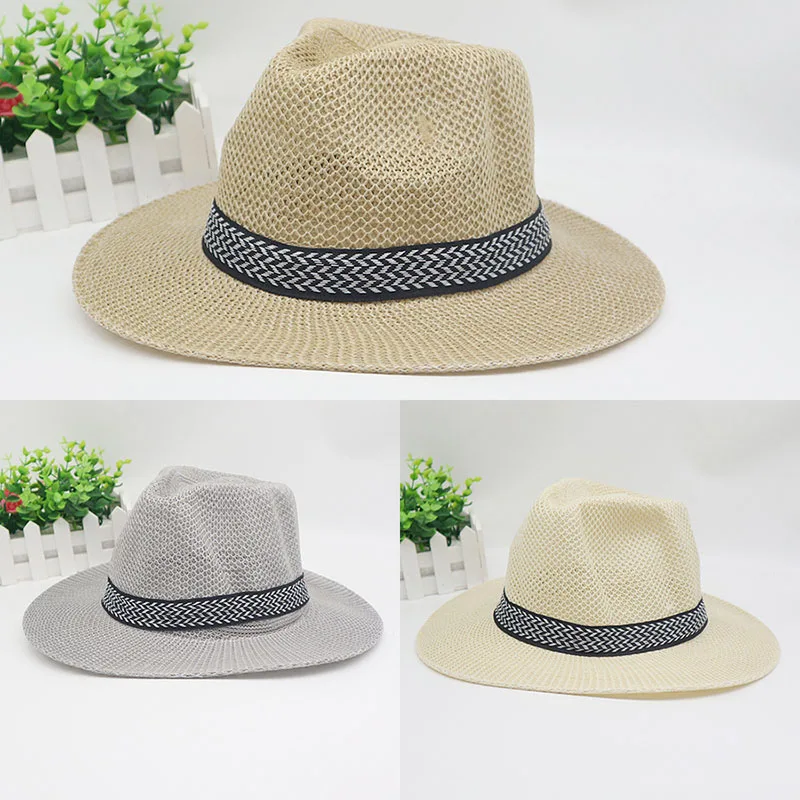 Мужская соломенная шляпа летняя корейский стиль для пляжа | Аксессуары одежды