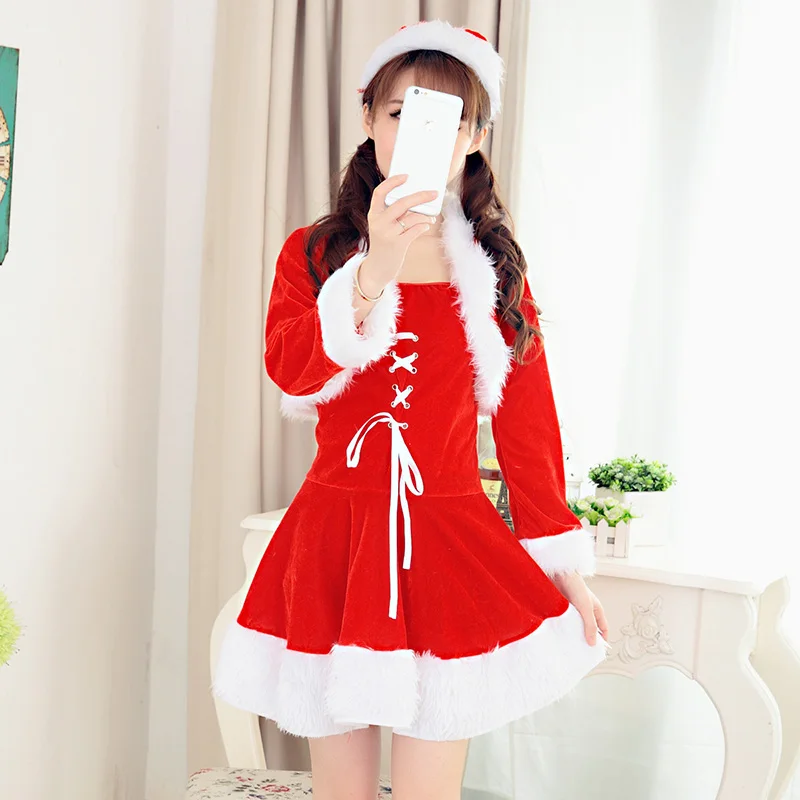 Рождественские костюмы для взрослых Санта-Клауса костюмированной вечеринки