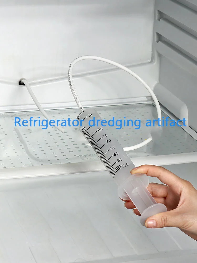 

Refrigerator Drainage Facility Drain Hole Blocking Cleaning Freezer Outlet with Brush Water Pipe Blocking Cleaning Artifact