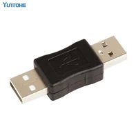 300pcslot wholesale black color usb 2 0 type a male to a male adapter connector converter coupler