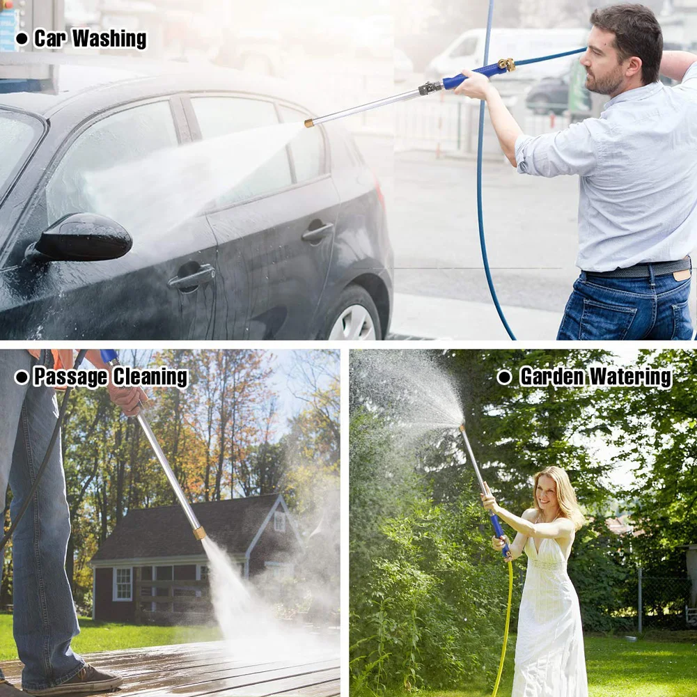 Amduine Car High Pressure Water Gun 46cm Jet Garden Washer Hose Wand Nozzle Sprayer Watering Spray Sprinkler Cleaning Tool | Дом и сад
