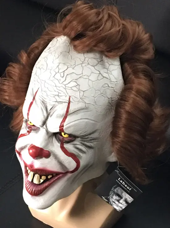 2019 Новый Стивена Кинга это маска пеннивайза Латекс Хэллоуин пугающая Маска Клоун