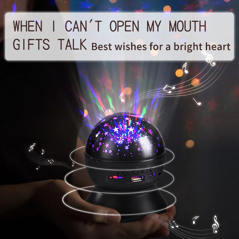 

LED Starry Sky Lamp Projection Lamp USB Bluetooth Music Lights Bedside Lamp Water Pattern Lamp Atmosphere Night Light