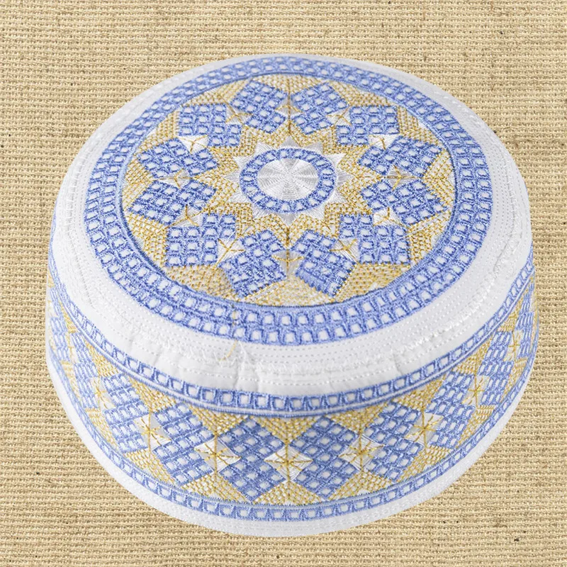 Lychee мусульманские шляпы для молитв Индия тюрбан Kufi Мужская мусульманская Кепка