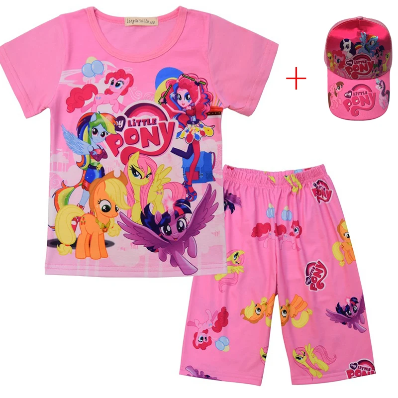 Новая детская одежда для малышей Одежда маленьких девочек летние пижамы костюм с