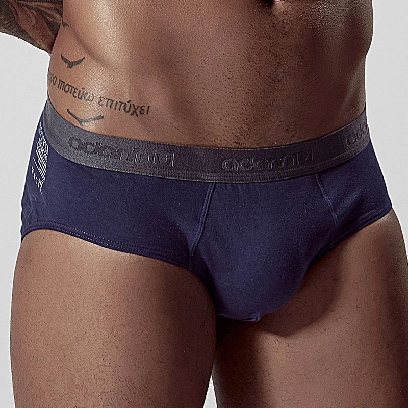 

2020 Sexy Gay Men Briefs Underwear Brief Solid Men Underpants Cotton Men Lingerie Soft Bikini Slip Men Jockstrap Brief Man AD305