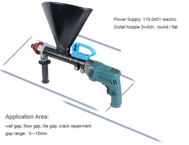 Пистолет для наполнения цементом Электрический наполнитель зазора строительный