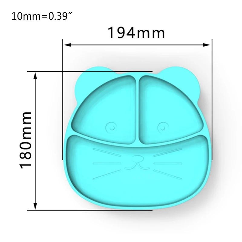 

Infant Learning Feeding Dish Tableware Food Grade Silicone Child Dinner Plate Cartoon Lion Baby Divided Suction Bowl