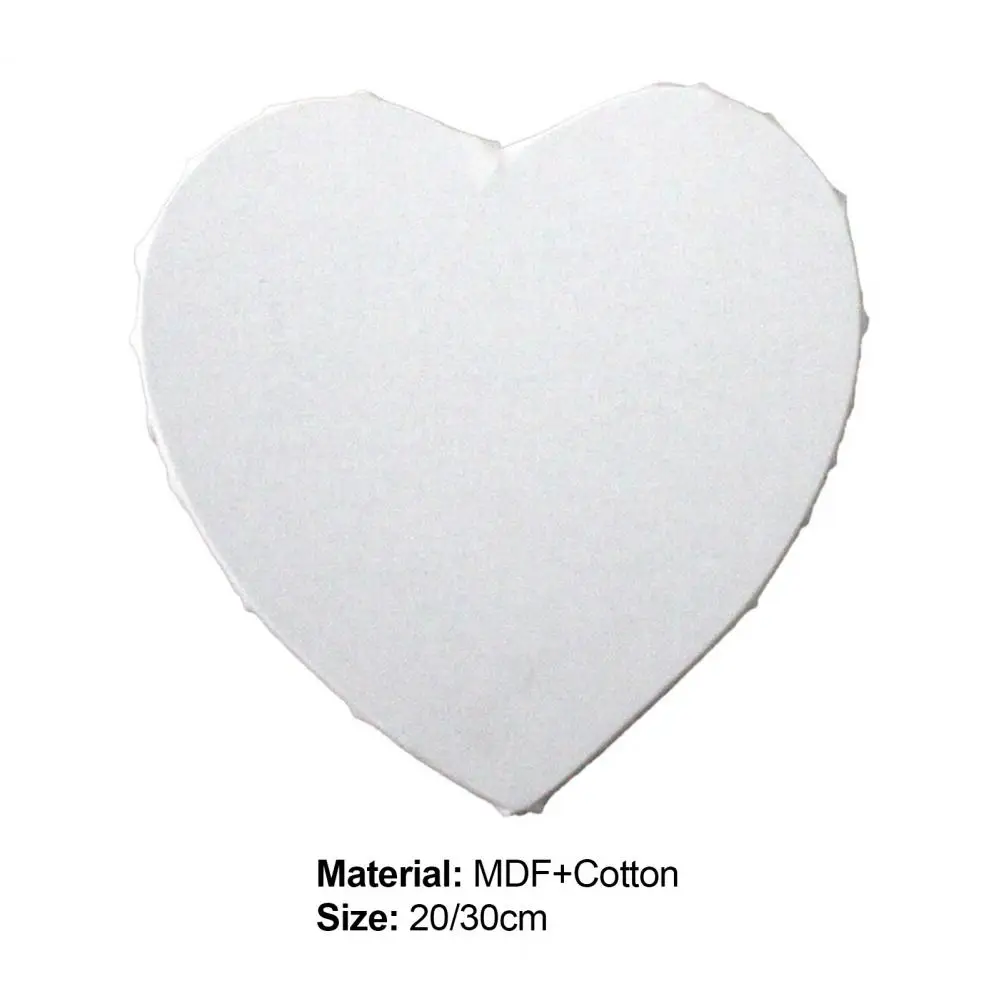 

2021 New 1Piece White Blank Heart Shape Artist Canvas For Canvas Oil Painting,Wooden Board Frame For Primed Oil Acrylic Paint