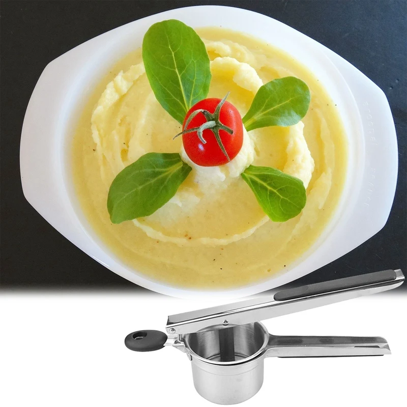 

Leeseph Stainless Steel Potato Whisk with 3 Interchangeable Fine Discs, Silicone Handle Cookware