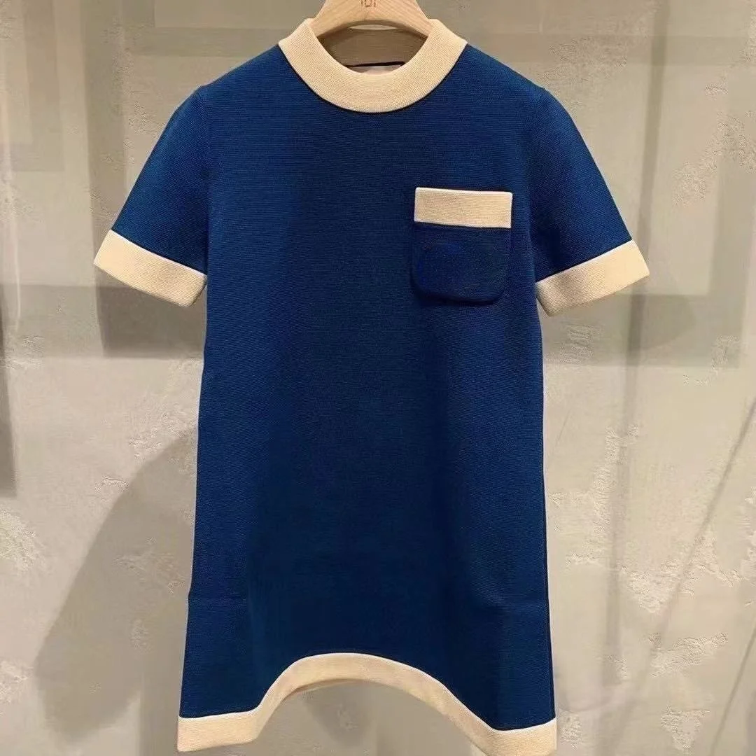 

Blue small dress female early spring 2021 new female summer dress temperament small skirt chic sweet