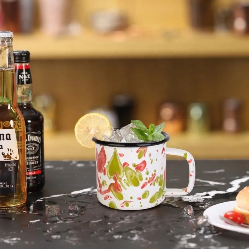 Классическая Ретро кружка из толстой нержавеющей стали с цветным покрытием