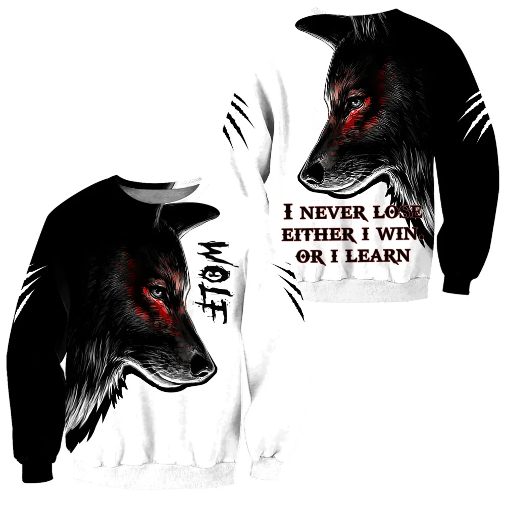 

New Arrival Fashion Men's Hoodie 3D Wolf Print Sweatshirt Funny Brand Design Hoodie Harajuku Street Top Sportswear