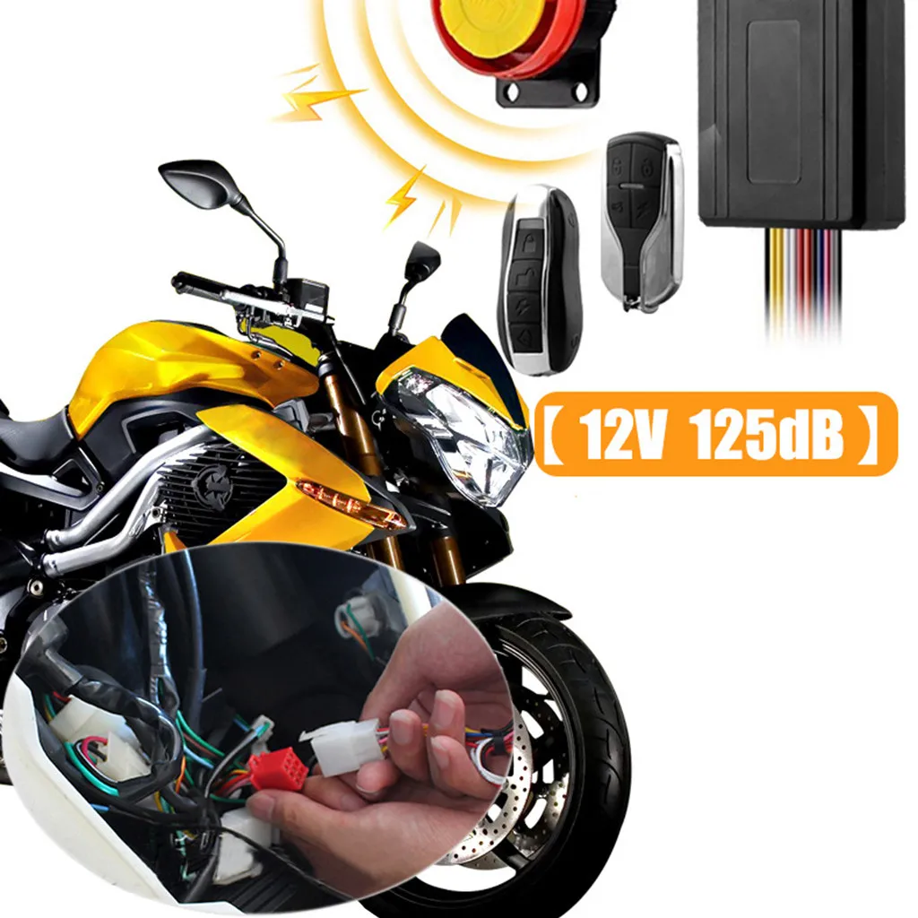 Безопасности 12V мотоцикл Скутер охранной сигнализации Системы Анти-кражи дистанционного запуска двигателя ультра-дистанционный пульт дистанционного управления# P15