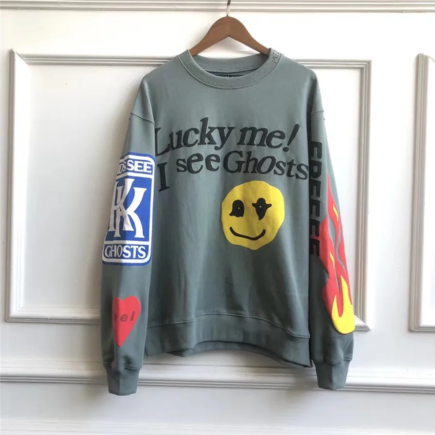 

KIDS SEE GHOSTS Hoodies Music album limited Kanye West Sweatshirts High Quality Lucky me CPFM XYZ Ward Men Women Hoodie