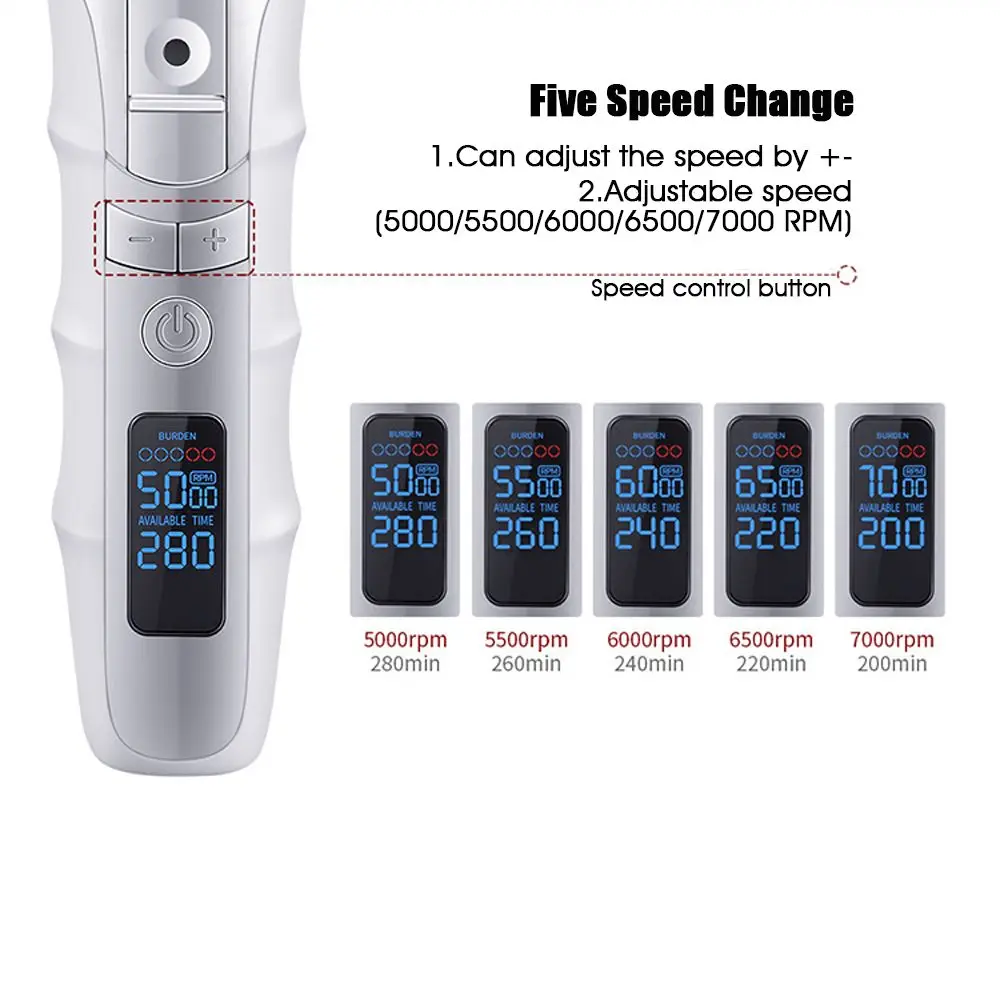 

Cordless Electric Hair Trimmer Clippers Rechargeable Men Kid Haircut Adjustable Ceramic Blade LCD Display Hair Cutting Machine