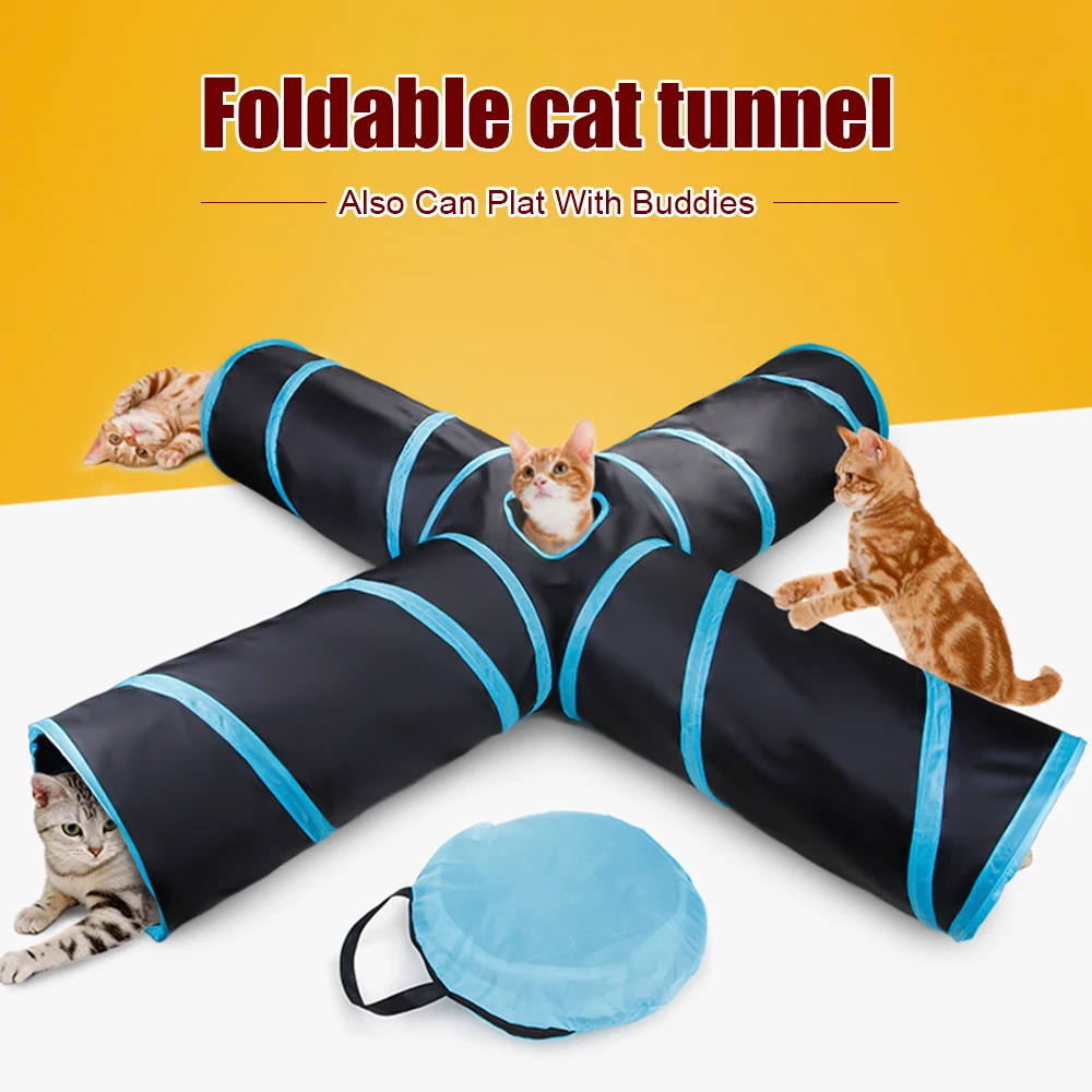 Маленькие животные игральные трубки Забавные игрушки домашние кошки складной