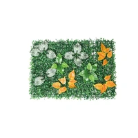 simulation plant wall green planted artificial lawn background green wall plastic fake flower garden decorations for door