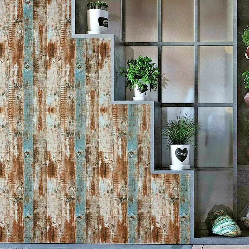 

Vintage Wood Self Adhesive Paper Removable Peel Stick Trace Panel Film Easy No Leave Wallpaper