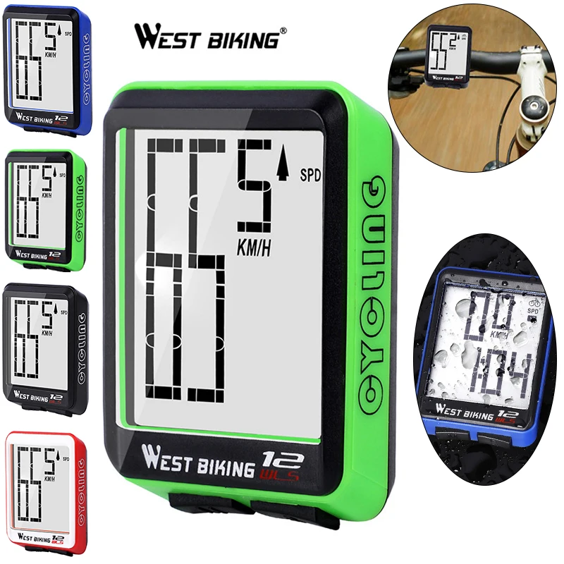 

Waterproof MTB Bike Computer Bicycle Speedometer Wireless Wired Odometer Cycling Watch LED Screen Measurable Luminous Stopwatch