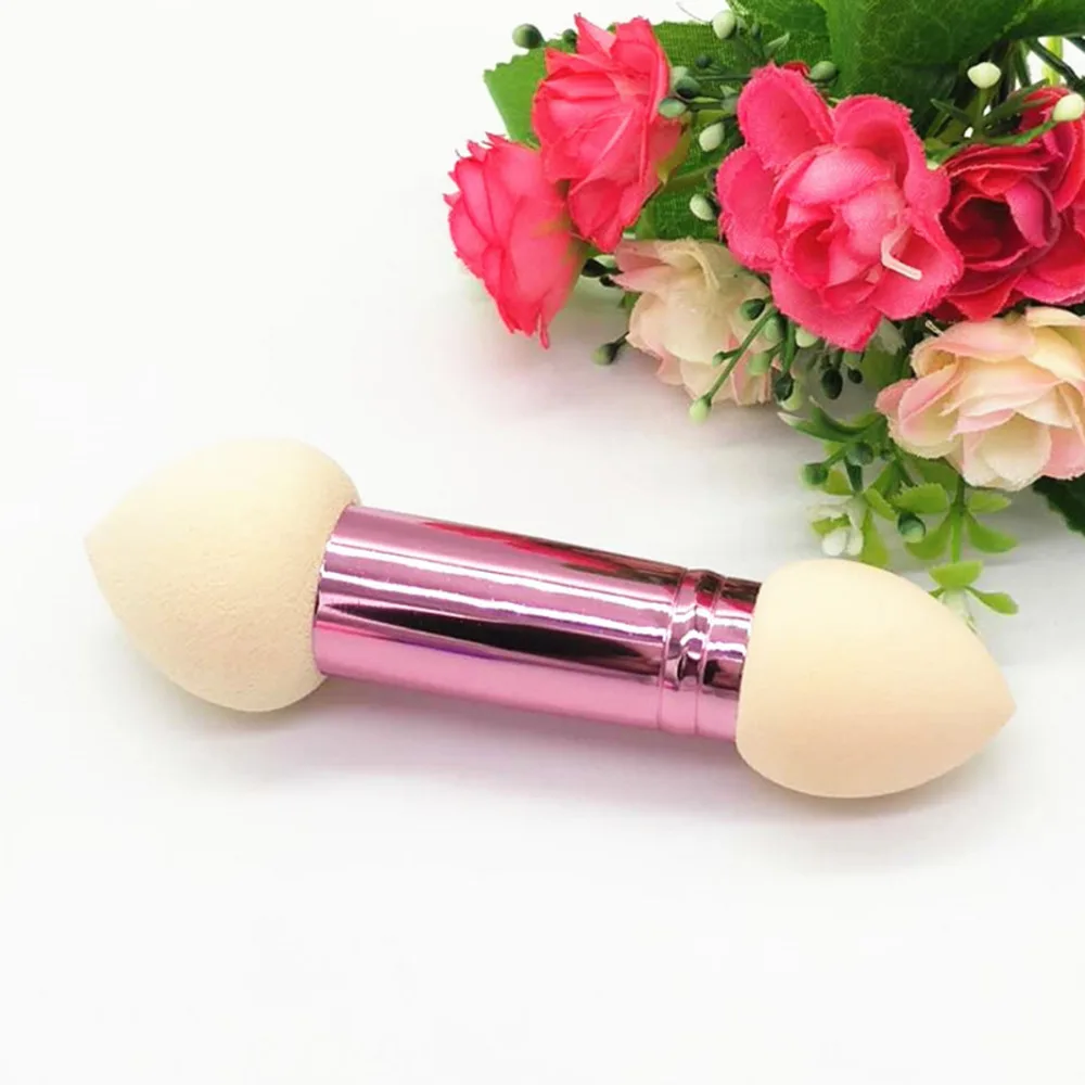 1 шт Двойная головная основа кисть со спонжем для макияжа гладкие Косметические