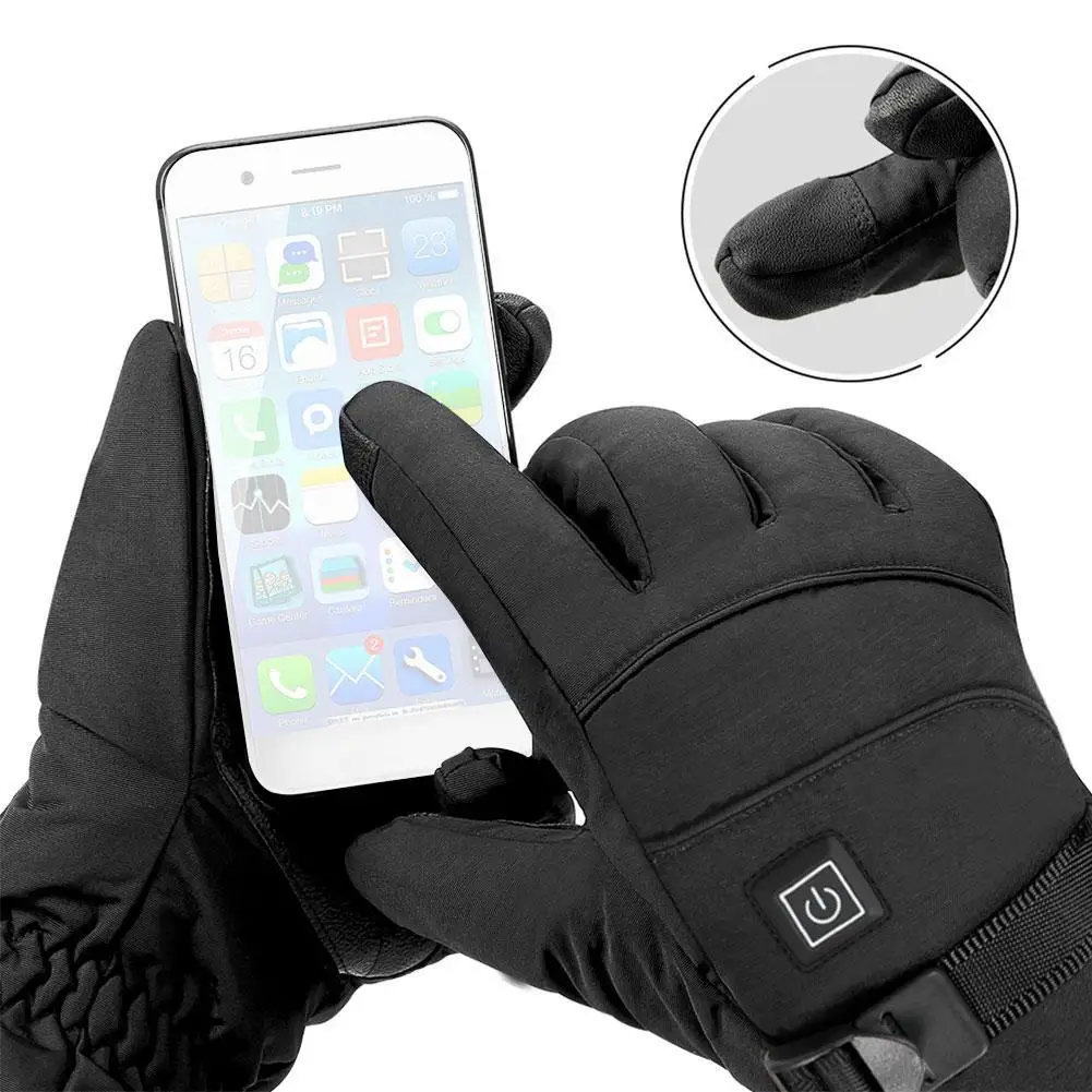 Зимние теплые перчатки для верховой езды лыжные с электрическим подогревом