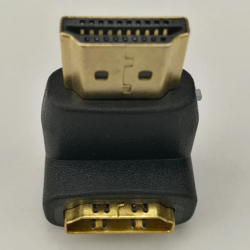 

90 Degree Gold Plated HDMI Adapter Connector A Type Male To Female for 1080p 3D TV HDTV Adaptor Converter Extender 100pcs/lot