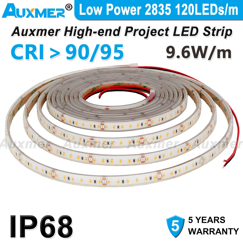 3528 120 светодиодный s/m Светодиодная лента CRI95 CRI90 IP68 DC12V/24 V 600 s/катушка 5