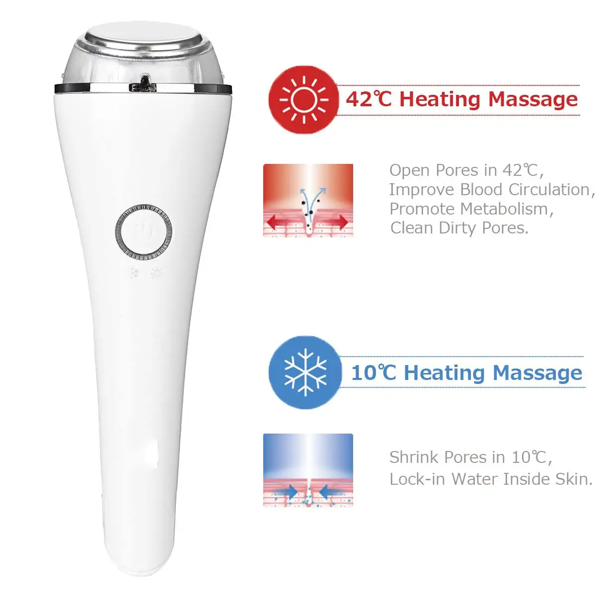 Goede Ultrasone Cryotherapie Gezicht Lifting Hot Koude Hamer Elektrische Anti Aging Huidverjonging Aanscherping Apparaat Spa Facial Massager