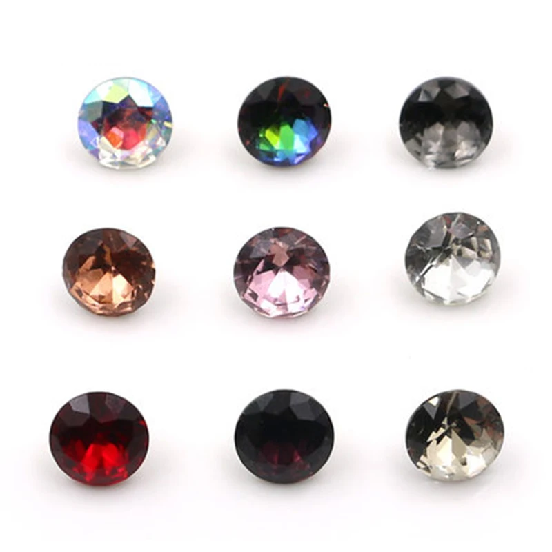 5 шт./лот цветные стеклянные пуговицы с алмазным рисунком украшения для одежды