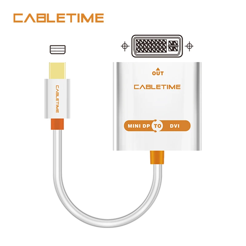 Кабель Cabletime Mini Displayport DVI штекер гнездо активный адаптер Thunderbolt DP M F для MacBook/Pro/Air