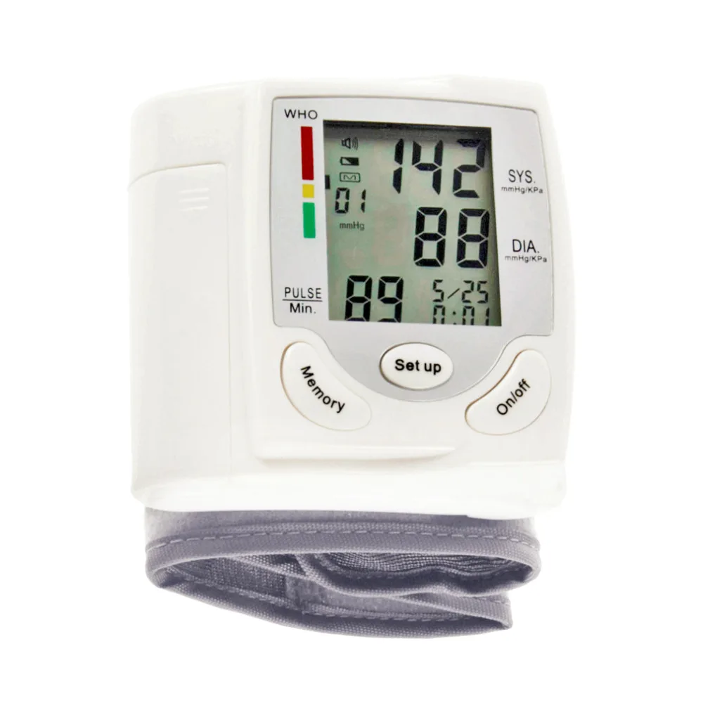 2018 Новый ЖК-дисплей автоматический цифровой наручный манжет измеритель