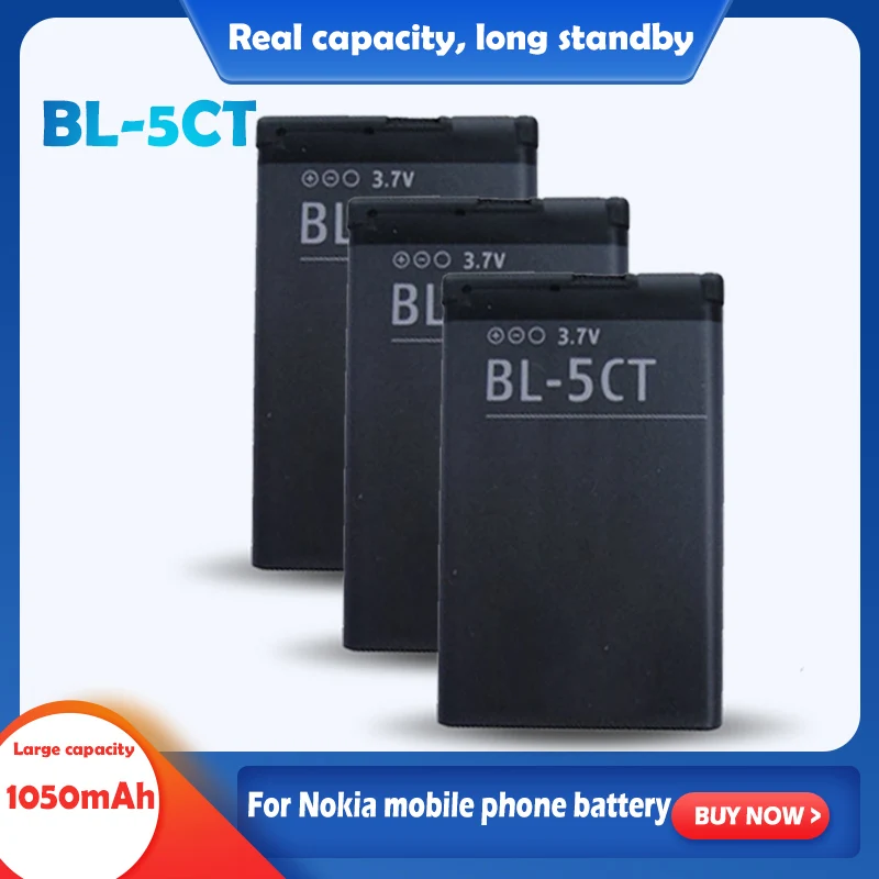 3 7 V 1050 мА/ч BL-5CT BL5CT Перезаряжаемые телефон Батарея ДЛЯ Nokia 3720 5220 5220XM 6303i 6750 6330 C5 C5-02