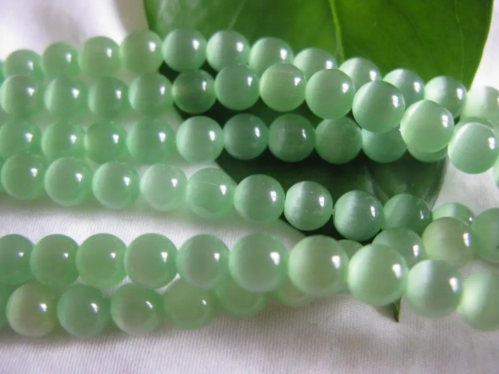 200+Beads/ 3 Strands Colorfast Gem Stone CATS EYE Opal Loose Beads+DIY Jewelry Bracelet Earrings Accessories 6mm D3 | Украшения и