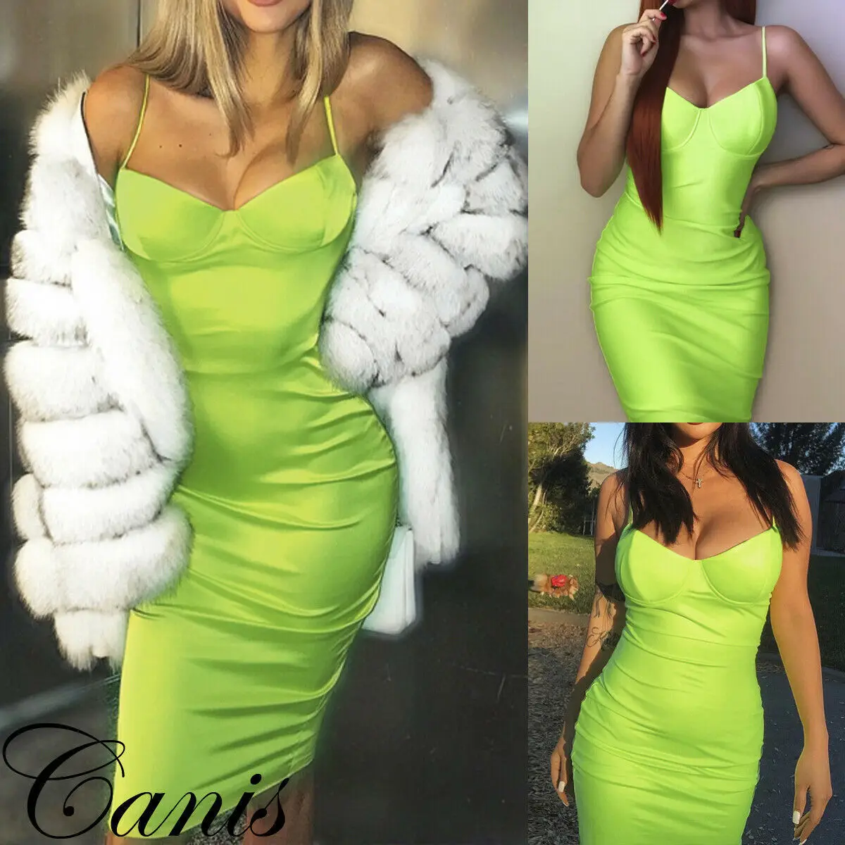 Женское облегающее платье бодикон без рукавов сексуальное вечернее Клубное