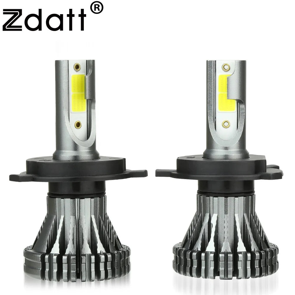 Zdatt H4 светодиодный бег светильник s H7 головной H11 H1 Canbus 60 Вт 6000LM 12V H8 H9 9005 HB3 9006 HB4
