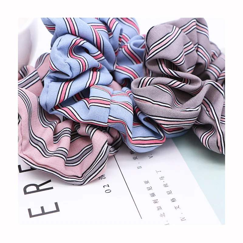 Полосатые резинки для волос держатель хвоста милые женские резинка аксессуары