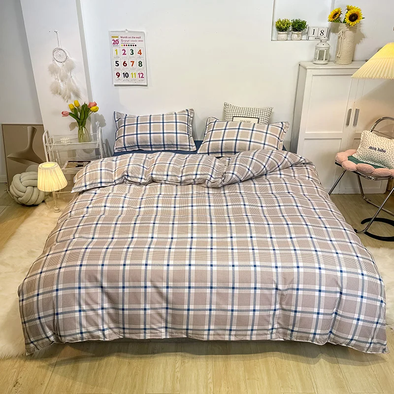 

Bedding Set 4 In 1,Microfiber 1 Duvet Cover,2 Pillow Shams and 1 Bed Sheet Comfort Unique Design,Queen,King,Twin,Full Size