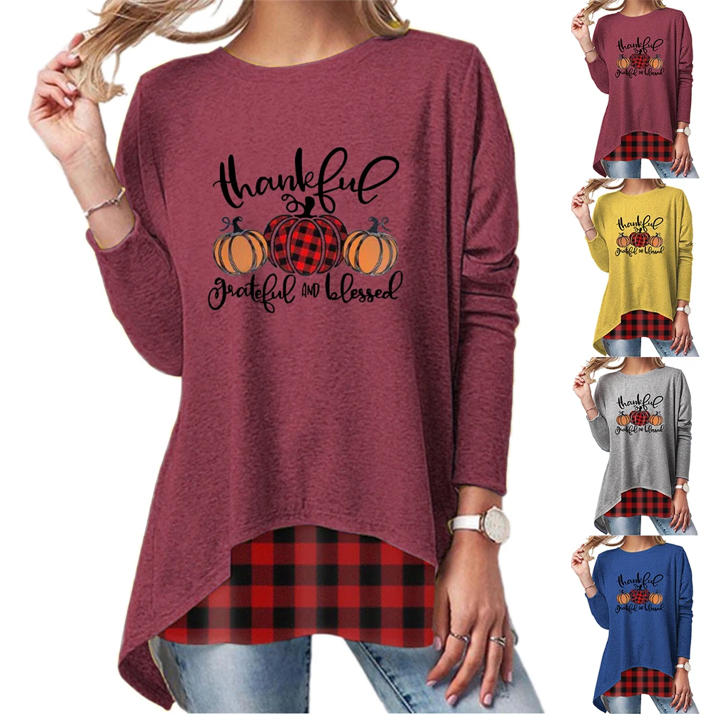 

Женский свитшот в стиле пэчворк с длинным рукавом и принтом на Хэллоуин, Свободный Повседневный пуловер, топы