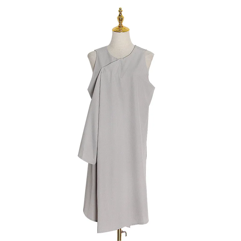 

Summer new personality irregular vest skirt unique design fashion temperament multi-wear dress women