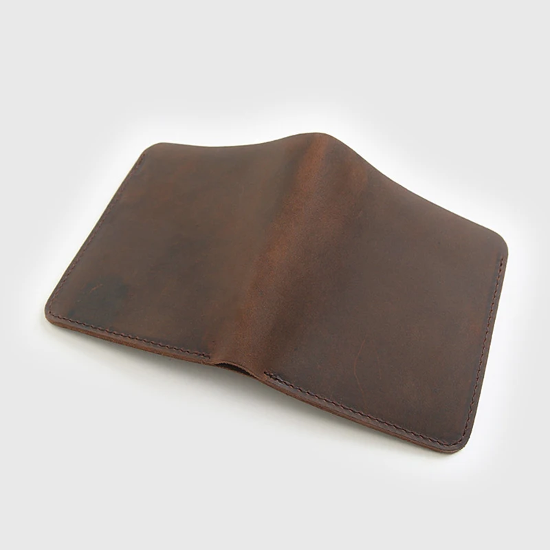 Кошелек мужской из 100% натуральной кожи винтажный короткий тонкий бумажник