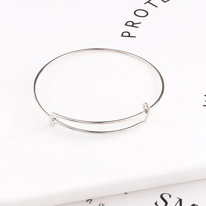 Браслеты женские регулируемые из проволоки без рисунка растягивающиеся