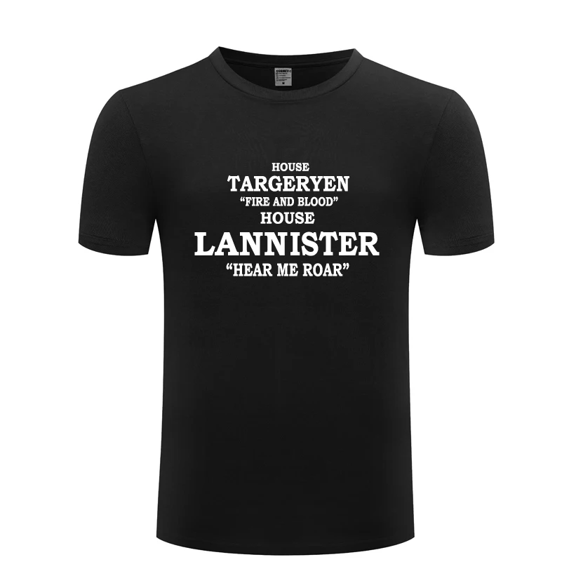 Игра престолов Дом Ланнистеров Таргариен мужская футболка 2018 новый короткий