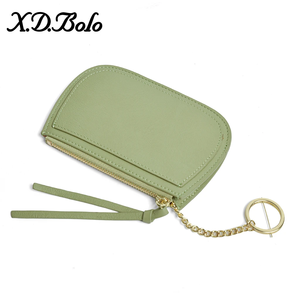 

XDBOLO Fashion Green Women's Small Wallets Luxury Brand Genuine Leather Female Wallets with Coin And Card Holder Purses Design