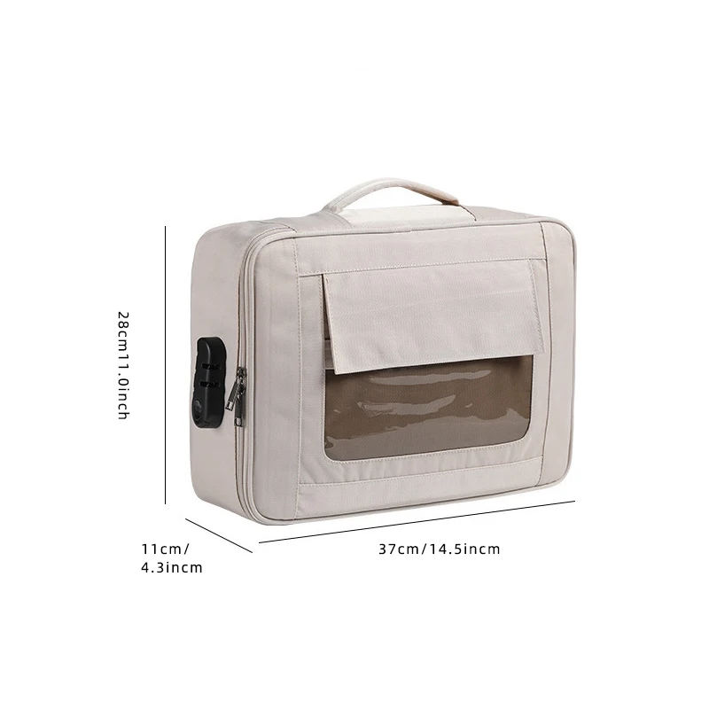 Multifunctional Document Storage Bag Men's Women's Briefcase Id Package Passport Handbags Office Business Pouch Accessories Item