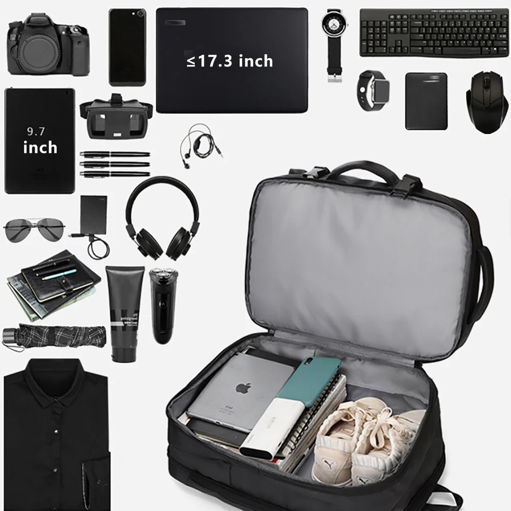 Мужской водонепроницаемый рюкзак для ноутбука 15 /17 дюймов с защитой от