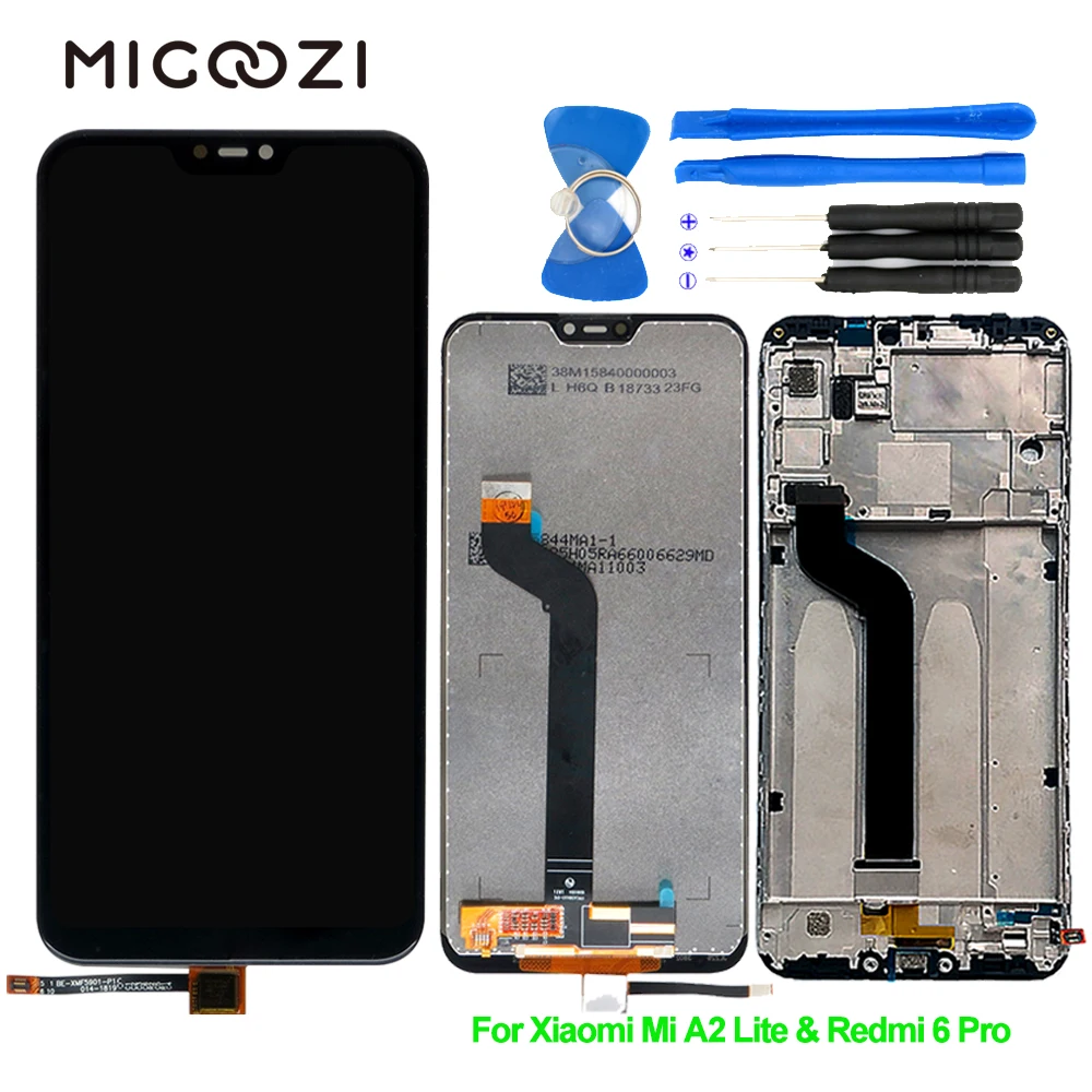 Новинка для Xiaomi mi A2 Lite ЖК дисплей сенсорный экран дигитайзер с рамкой в сборе Xiao Red