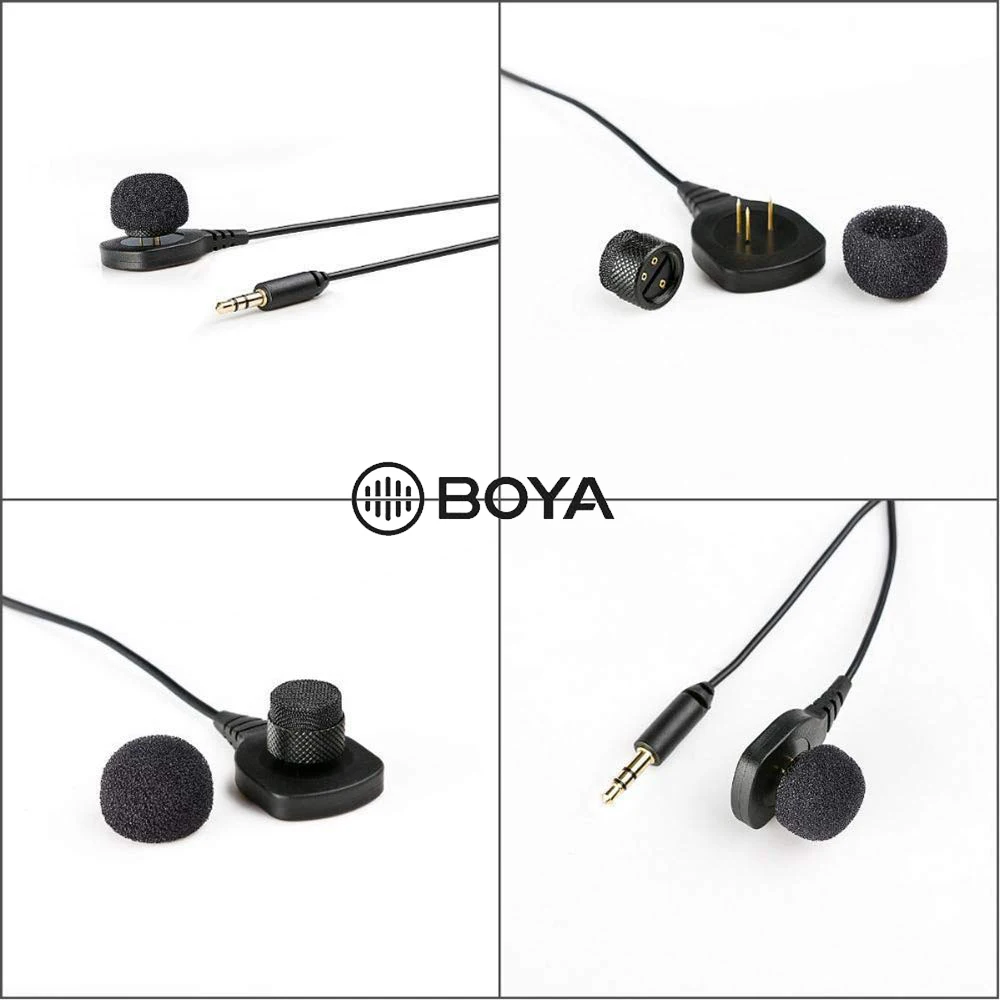 BOYA BY-HLM1 Omnidirection конденсаторный Lavalier Pin скрытый 3 5 мм разъем микрофон с ветровым