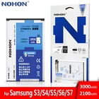 Оригинальный аккумулятор NOHON для Samsung GALAXY S3 S4 S5 S6 S7 I9300 I9500 G900 Стандартный аккумулятор большой емкости Розничная упаковка