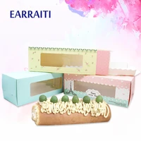 6pcs paper box wedding roll cake kraft paper boxes food cupcake candy cookies kids birthday party favors circus gift packaging